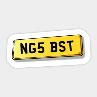 NG5 BST - Bestwood Number Plate Sticker